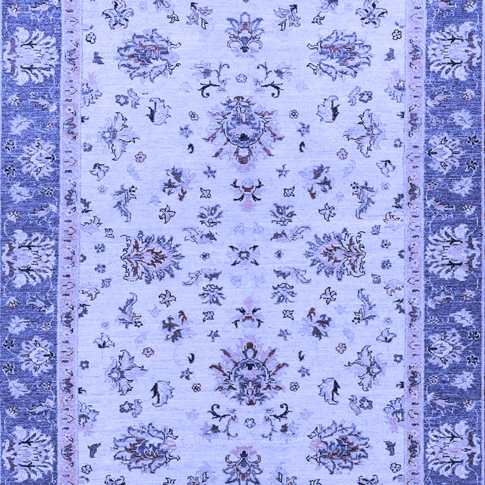 Machine Washable Oriental Blue Traditional Rug, wshabs2462blu