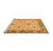 Sideview of Machine Washable Oriental Orange Traditional Area Rugs, wshabs2462org