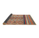 Sideview of Abstract Camel Brown Modern Rug, abs2463