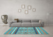 Machine Washable Abstract Light Blue Modern Rug in a Living Room, wshabs2463lblu