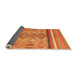 Sideview of Abstract Orange Modern Rug, abs2463org