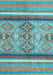 Abstract Light Blue Modern Rug, abs2463lblu