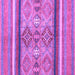 Square Machine Washable Abstract Purple Modern Area Rugs, wshabs2463pur