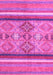 Machine Washable Abstract Pink Modern Rug, wshabs2463pnk