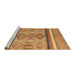 Sideview of Machine Washable Abstract Brown Modern Rug, wshabs2463brn