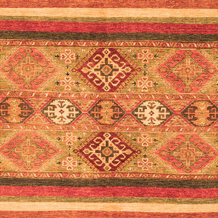 Machine Washable Abstract Orange Modern Area Rugs, wshabs2463org