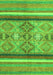 Abstract Green Modern Rug, abs2463grn