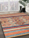 Abstract Camel Brown Modern Rug in Family Room, abs2463