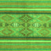 Square Machine Washable Abstract Green Modern Area Rugs, wshabs2463grn