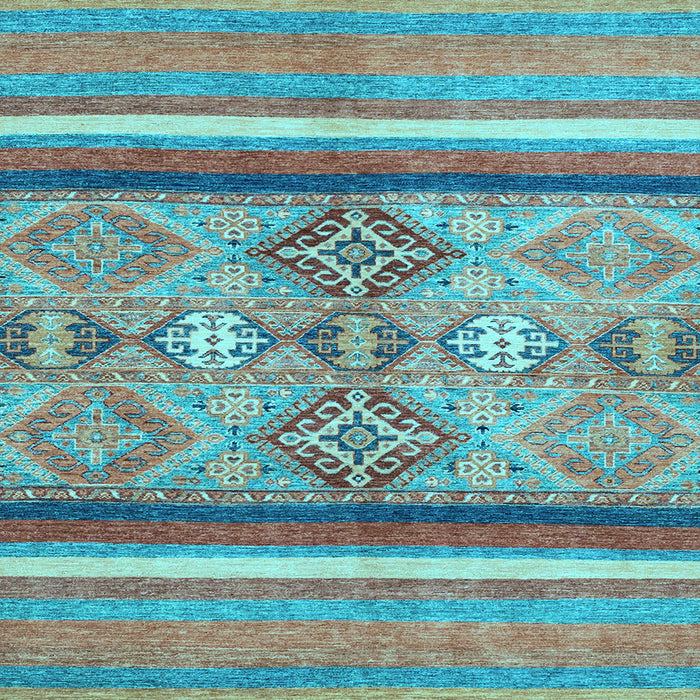 Square Machine Washable Abstract Light Blue Modern Rug, wshabs2463lblu