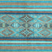 Square Abstract Light Blue Modern Rug, abs2463lblu