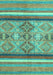 Abstract Turquoise Modern Rug, abs2463turq