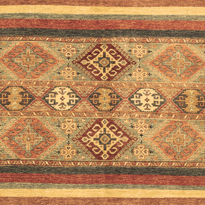 Machine Washable Abstract Brown Modern Rug, wshabs2463brn