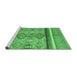 Sideview of Machine Washable Abstract Emerald Green Modern Area Rugs, wshabs2463emgrn