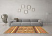 Machine Washable Abstract Brown Modern Rug in a Living Room,, wshabs2463brn