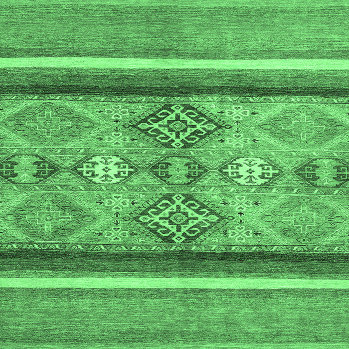 Square Machine Washable Abstract Emerald Green Modern Area Rugs, wshabs2463emgrn