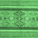 Square Abstract Emerald Green Modern Rug, abs2463emgrn