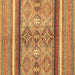 Square Abstract Brown Modern Rug, abs2463brn