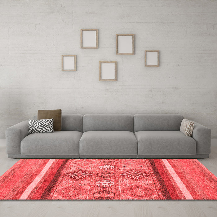 Modern Red Washable Rugs