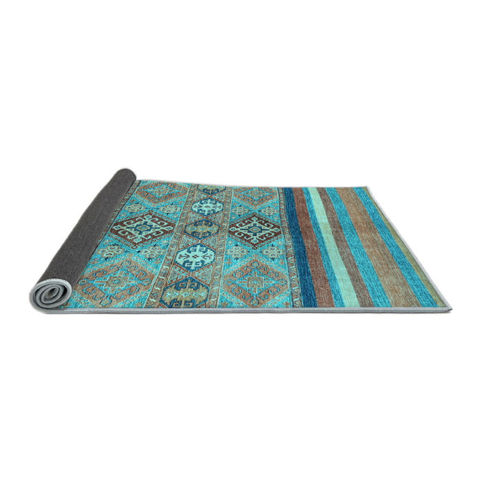 Sideview of Abstract Light Blue Modern Rug, abs2463lblu