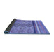 Sideview of Abstract Blue Modern Rug, abs2463blu