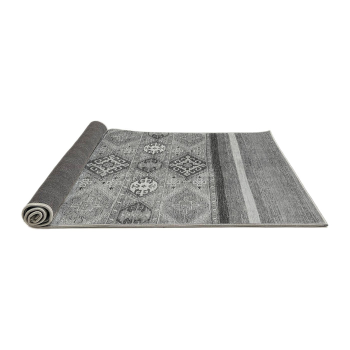 Sideview of Abstract Gray Modern Rug, abs2463gry
