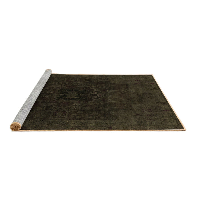Sideview of Machine Washable Abstract Brown Modern Rug, wshabs2464brn