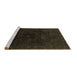 Sideview of Machine Washable Abstract Brown Modern Rug, wshabs2464brn