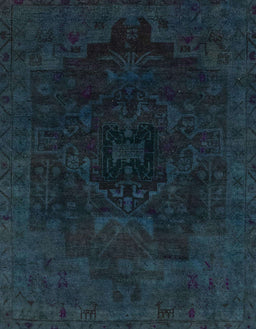 Machine Washable Abstract Dark Blue Grey Blue Rug, wshabs2464