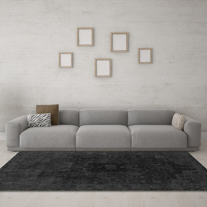 Machine Washable Abstract Gray Modern Rug in a Living Room,, wshabs2464gry