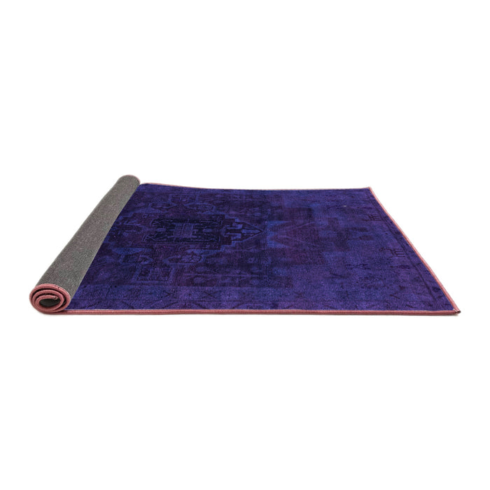 Sideview of Abstract Purple Modern Rug, abs2464pur