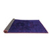 Sideview of Abstract Purple Modern Rug, abs2464pur