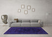 Machine Washable Abstract Purple Modern Area Rugs in a Living Room, wshabs2464pur