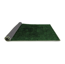 Sideview of Abstract Emerald Green Modern Rug, abs2464emgrn
