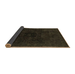 Sideview of Abstract Brown Modern Rug, abs2464brn