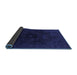 Sideview of Abstract Blue Modern Rug, abs2464blu