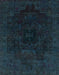 Abstract Dark Blue Grey Blue Modern Rug, abs2464