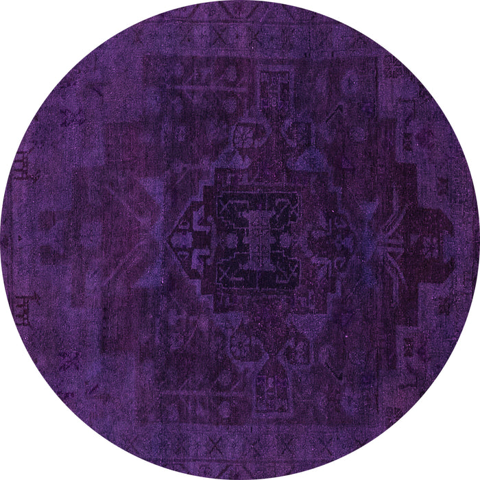 Round Machine Washable Abstract Pink Modern Rug, wshabs2464pnk