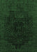 Machine Washable Abstract Emerald Green Modern Area Rugs, wshabs2464emgrn