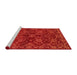 Sideview of Machine Washable Abstract Red Rug, wshabs2465