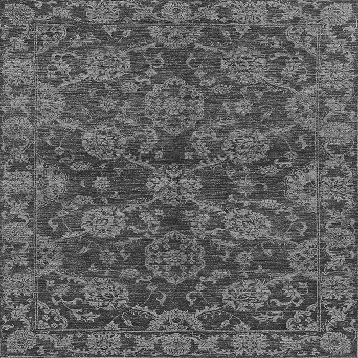 Square Machine Washable Abstract Gray Modern Rug, wshabs2465gry