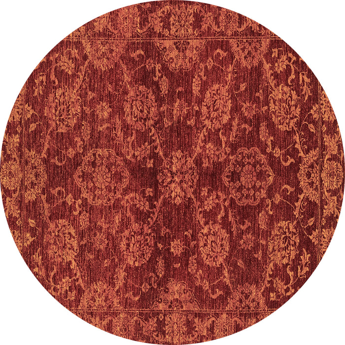 Round Machine Washable Abstract Brown Modern Rug, wshabs2465brn