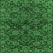 Square Abstract Emerald Green Modern Rug, abs2465emgrn