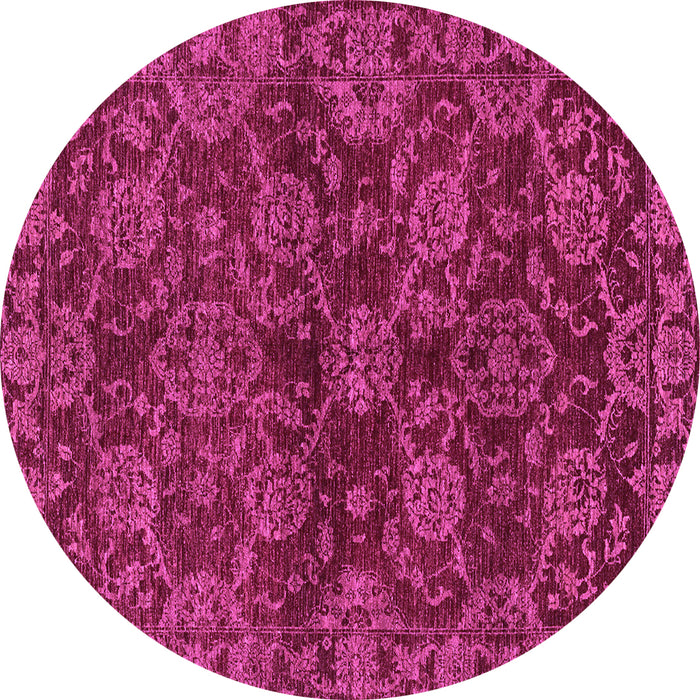 Round Machine Washable Abstract Purple Modern Area Rugs, wshabs2465pur