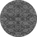 Round Abstract Gray Modern Rug, abs2465gry