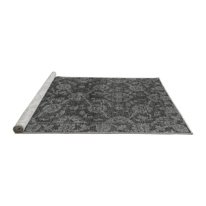 Sideview of Machine Washable Abstract Gray Modern Rug, wshabs2465gry