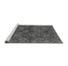 Sideview of Machine Washable Abstract Gray Modern Rug, wshabs2465gry