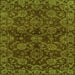 Square Abstract Green Modern Rug, abs2465grn