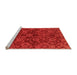 Sideview of Machine Washable Abstract Orange Modern Area Rugs, wshabs2465org