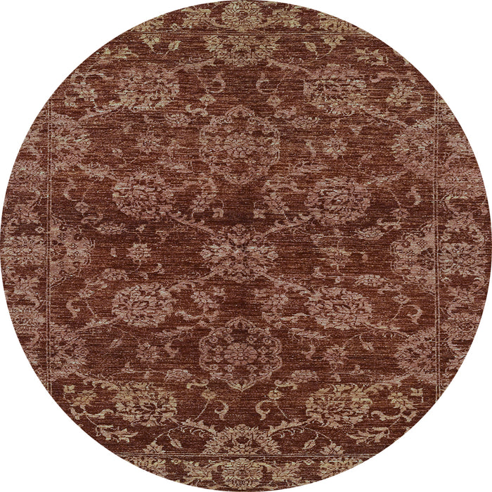 Round Abstract Light Blue Modern Rug, abs2465lblu